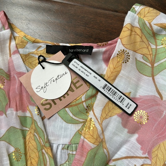 Harve Benard Floral Print Surplice Top - Picture 5 of 8